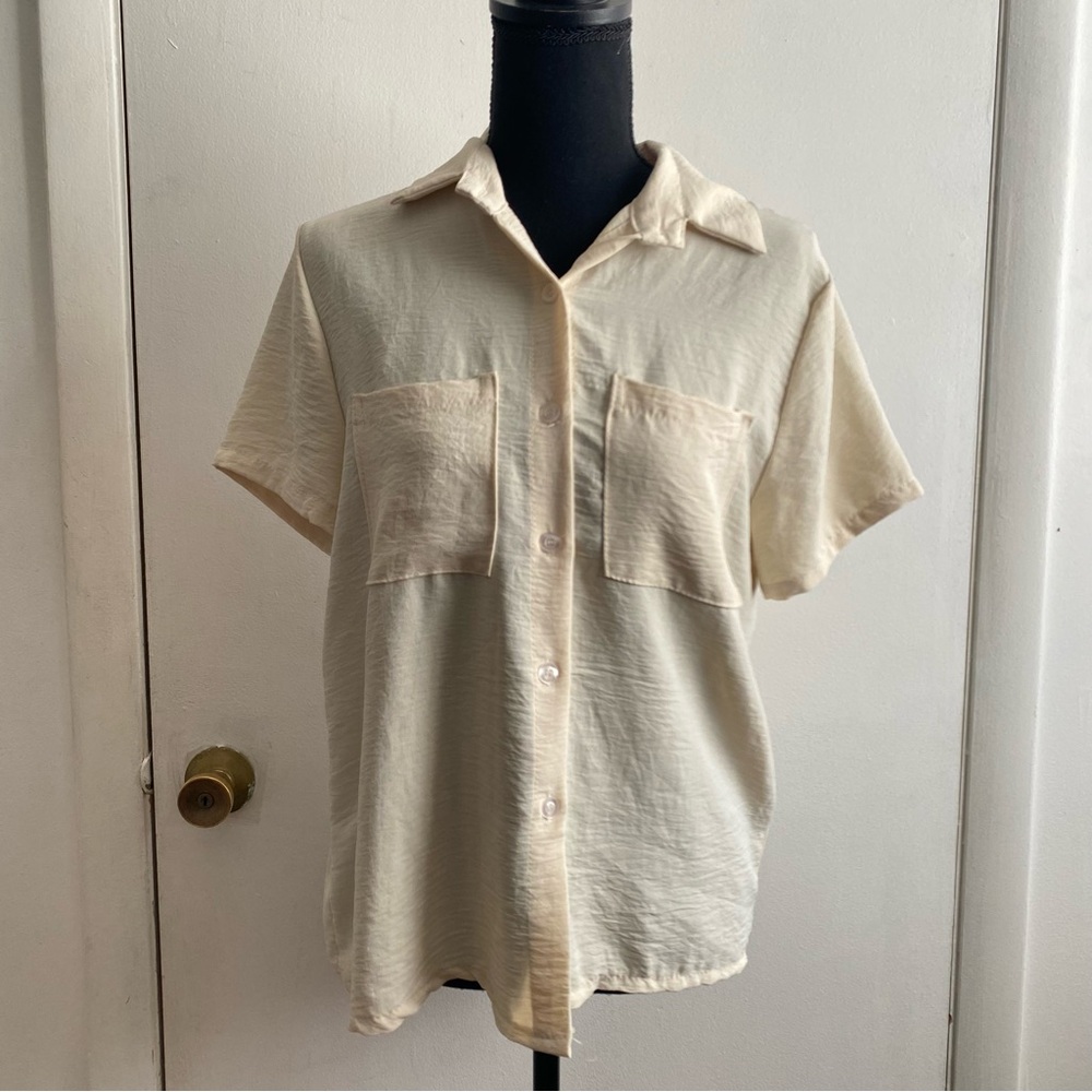 New Collection Light Beige Collar Shirt